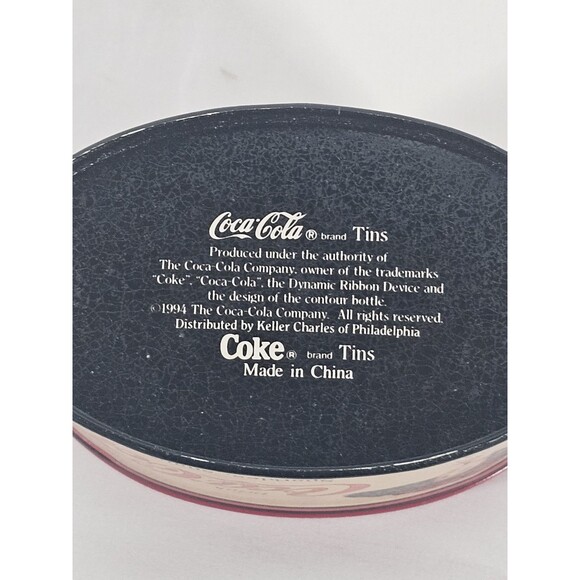 Coca-Cola Tin Vintage Victorian Theme Canister oval shape - Picture 5 of 6